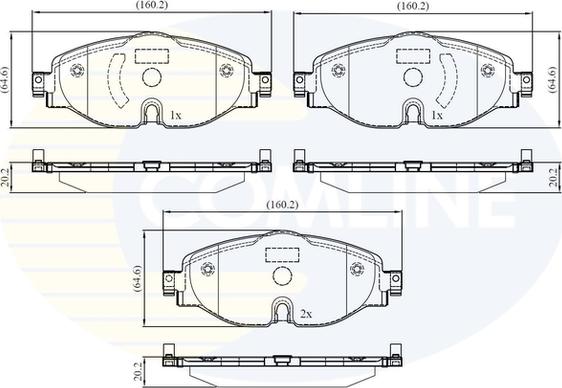 Comline CBP02158 - Тормозные колодки, дисковые, комплект autosila-amz.com