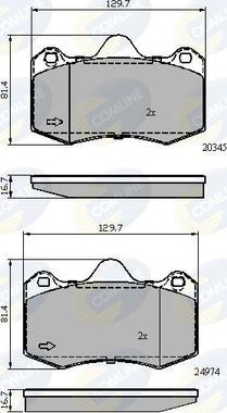 Comline CBP02107 - Тормозные колодки, дисковые, комплект autosila-amz.com