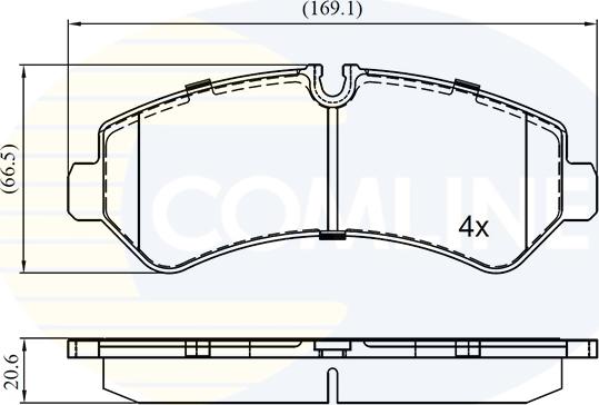 Comline CBP02853 - Тормозные колодки, дисковые, комплект autosila-amz.com