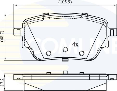 Comline CBP02864 - Тормозные колодки, дисковые, комплект autosila-amz.com