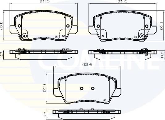 Comline CBP02861 - Тормозные колодки, дисковые, комплект autosila-amz.com