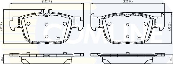 Comline CBP02868 - Тормозные колодки, дисковые, комплект autosila-amz.com