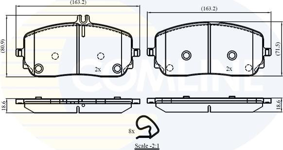 Comline CBP02863 - Тормозные колодки, дисковые, комплект autosila-amz.com