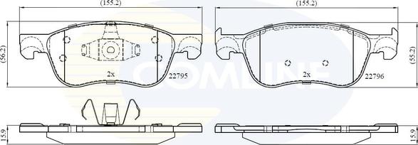 Comline CBP02368 - Тормозные колодки, дисковые, комплект autosila-amz.com