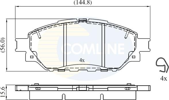 Comline CBP02305 - Тормозные колодки, дисковые, комплект autosila-amz.com