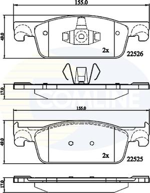 Comline CBP02316 - Тормозные колодки, дисковые, комплект autosila-amz.com