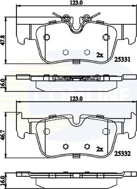 Comline CBP02318 - Тормозные колодки, дисковые, комплект autosila-amz.com