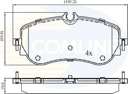 Comline CBP02387 - Тормозные колодки, дисковые, комплект autosila-amz.com