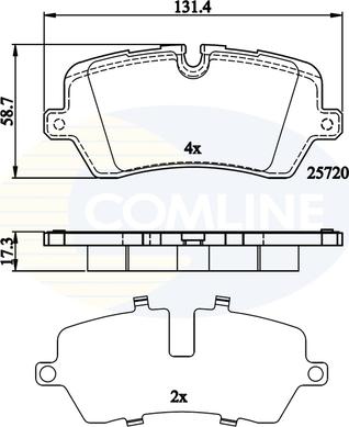 Comline CBP02256 - Тормозные колодки, дисковые, комплект autosila-amz.com