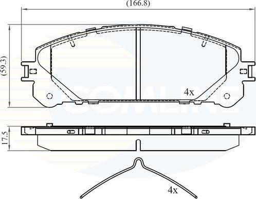 Comline CBP02267 - Тормозные колодки, дисковые, комплект autosila-amz.com