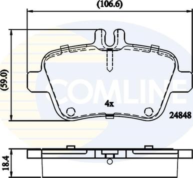 Comline CBP02209 - Тормозные колодки, дисковые, комплект autosila-amz.com