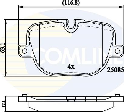 Comline CBP02212 - Тормозные колодки, дисковые, комплект autosila-amz.com