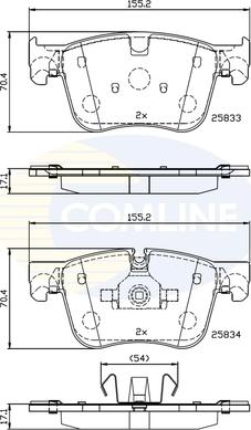 Comline CBP02236 - Тормозные колодки, дисковые, комплект autosila-amz.com