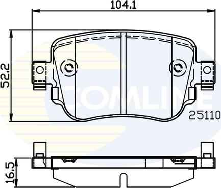 Comline CBP02220 - Тормозные колодки, дисковые, комплект autosila-amz.com