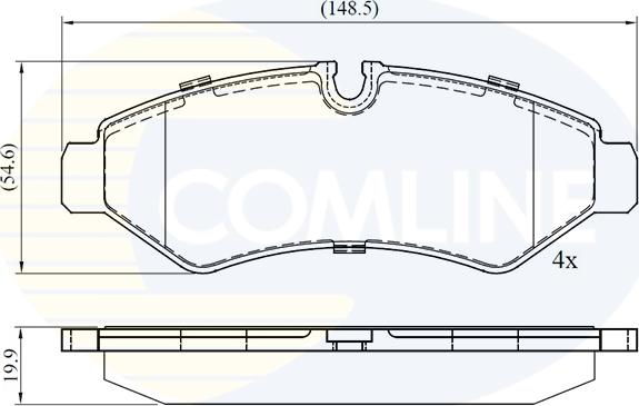 Comline CBP02762 - Тормозные колодки, дисковые, комплект autosila-amz.com