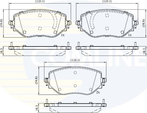 Comline CBP02774 - Тормозные колодки, дисковые, комплект autosila-amz.com