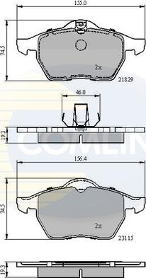 Comline CBP0749 - Тормозные колодки, дисковые, комплект autosila-amz.com