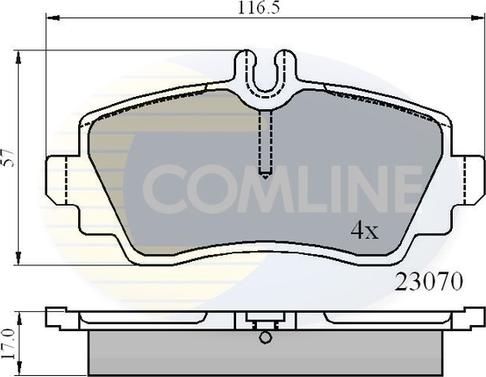 Comline CBP0748 - Тормозные колодки, дисковые, комплект autosila-amz.com