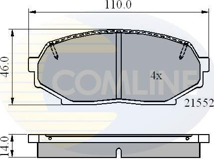 Comline CBP0754 - Тормозные колодки, дисковые, комплект autosila-amz.com