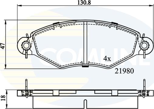 Comline CBP0704 - Тормозные колодки, дисковые, комплект autosila-amz.com