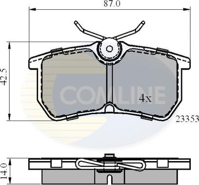 Comline CBP0705 - Тормозные колодки, дисковые, комплект autosila-amz.com