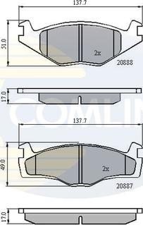 Comline CBP0703 - Тормозные колодки, дисковые, комплект autosila-amz.com