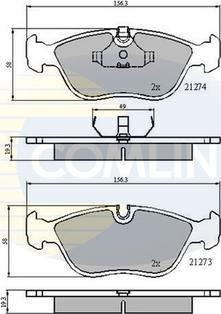 Comline CBP0719 - Тормозные колодки, дисковые, комплект autosila-amz.com