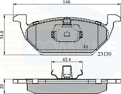 Comline CBP0737 - Тормозные колодки, дисковые, комплект autosila-amz.com