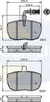 Comline CBP1413 - Тормозные колодки, дисковые, комплект autosila-amz.com