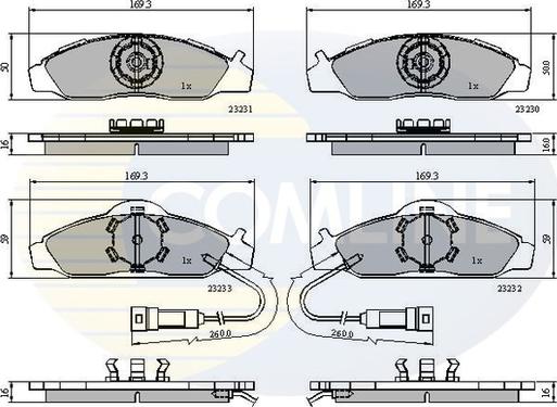 Comline CBP1581 - Тормозные колодки, дисковые, комплект autosila-amz.com