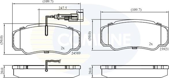 Comline CBP16032 - Тормозные колодки, дисковые, комплект autosila-amz.com