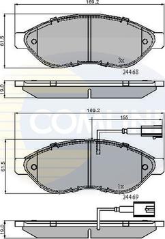 Comline CBP11589 - Тормозные колодки, дисковые, комплект autosila-amz.com