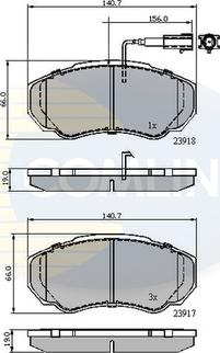 Comline CBP11040 - Тормозные колодки, дисковые, комплект autosila-amz.com