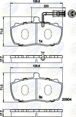 Comline CBP11066 - Тормозные колодки, дисковые, комплект autosila-amz.com