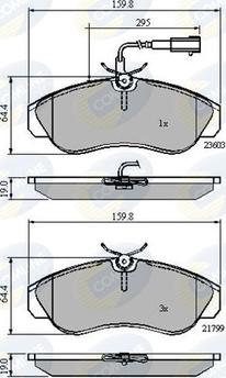 Comline CBP11032 - Тормозные колодки, дисковые, комплект autosila-amz.com