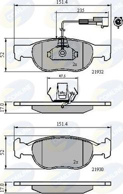 Comline CBP11171 - Тормозные колодки, дисковые, комплект autosila-amz.com