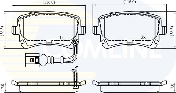 Comline CBP11313 - Тормозные колодки, дисковые, комплект autosila-amz.com