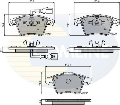 Comline CBP11312 - Тормозные колодки, дисковые, комплект autosila-amz.com