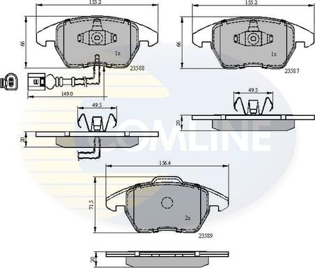 Comline CBP11224 - Тормозные колодки, дисковые, комплект autosila-amz.com