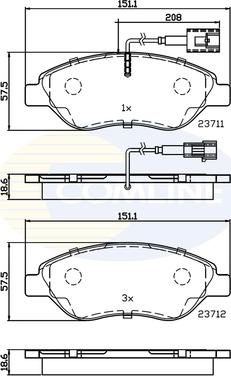 Comline CBP11222 - Тормозные колодки, дисковые, комплект autosila-amz.com