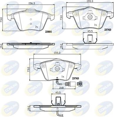 Comline CBP11752 - Тормозные колодки, дисковые, комплект autosila-amz.com