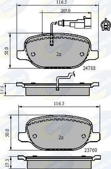 Comline CBP11769 - Тормозные колодки, дисковые, комплект autosila-amz.com