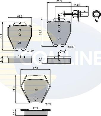 Comline CBP11771 - Тормозные колодки, дисковые, комплект autosila-amz.com