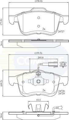 Comline CBP12032 - Тормозные колодки, дисковые, комплект autosila-amz.com