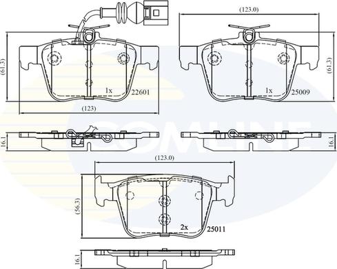 Comline CBP12157 - Тормозные колодки, дисковые, комплект autosila-amz.com