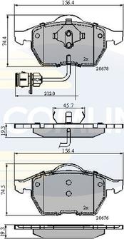 Comline CBP1715 - Тормозные колодки передние Audi 100/A4/A6 1.8-2.8 -01 (с датчиком) autosila-amz.com