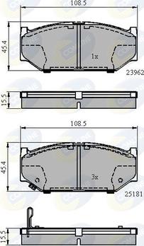 Comline CBP3998 - Тормозные колодки, дисковые, комплект autosila-amz.com