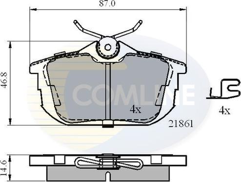 Comline CBP3945 - Тормозные колодки, дисковые, комплект autosila-amz.com