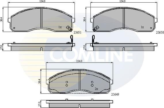 Comline CBP3968 - Тормозные колодки, дисковые, комплект autosila-amz.com