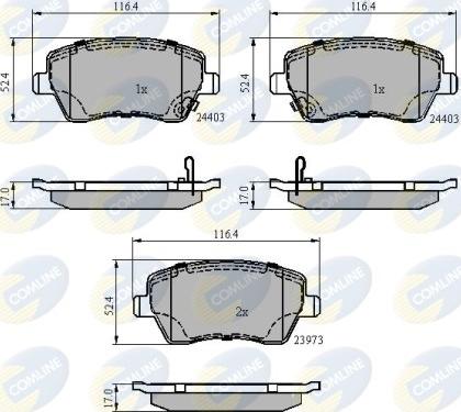 Comline CBP3984 - Тормозные колодки, дисковые, комплект autosila-amz.com